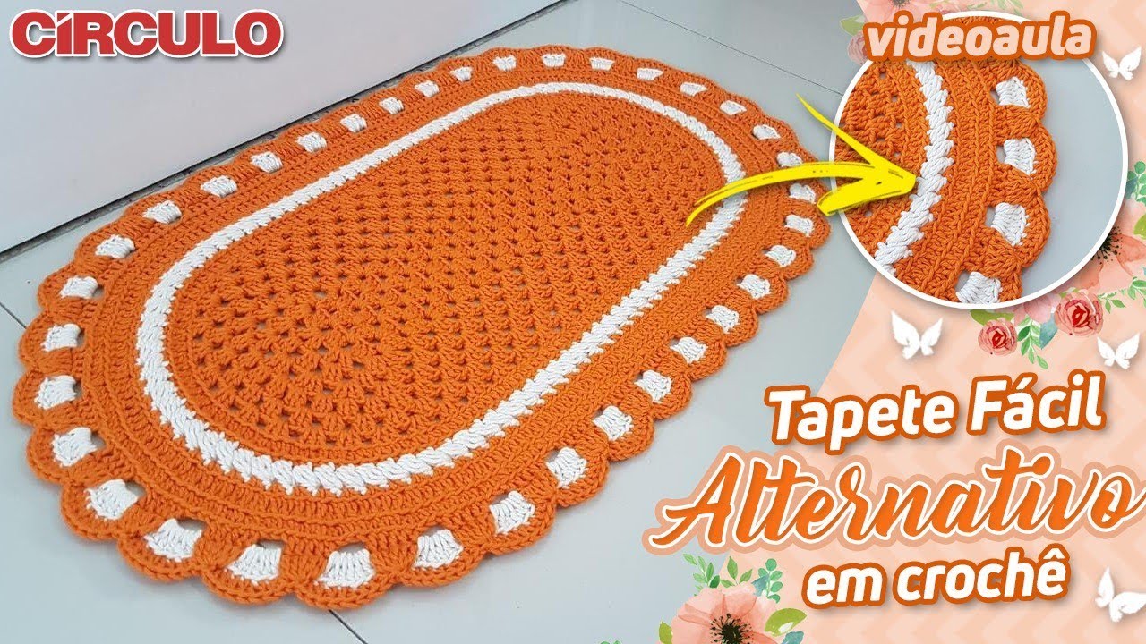 Tapete Fácil Alternativo em Crochê.