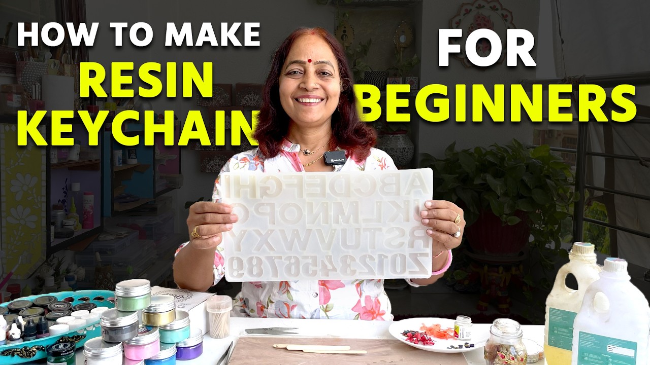 How to Make Resin Keychains | Resin Letter Art Tutorial | DIY Resin Flower Keychains