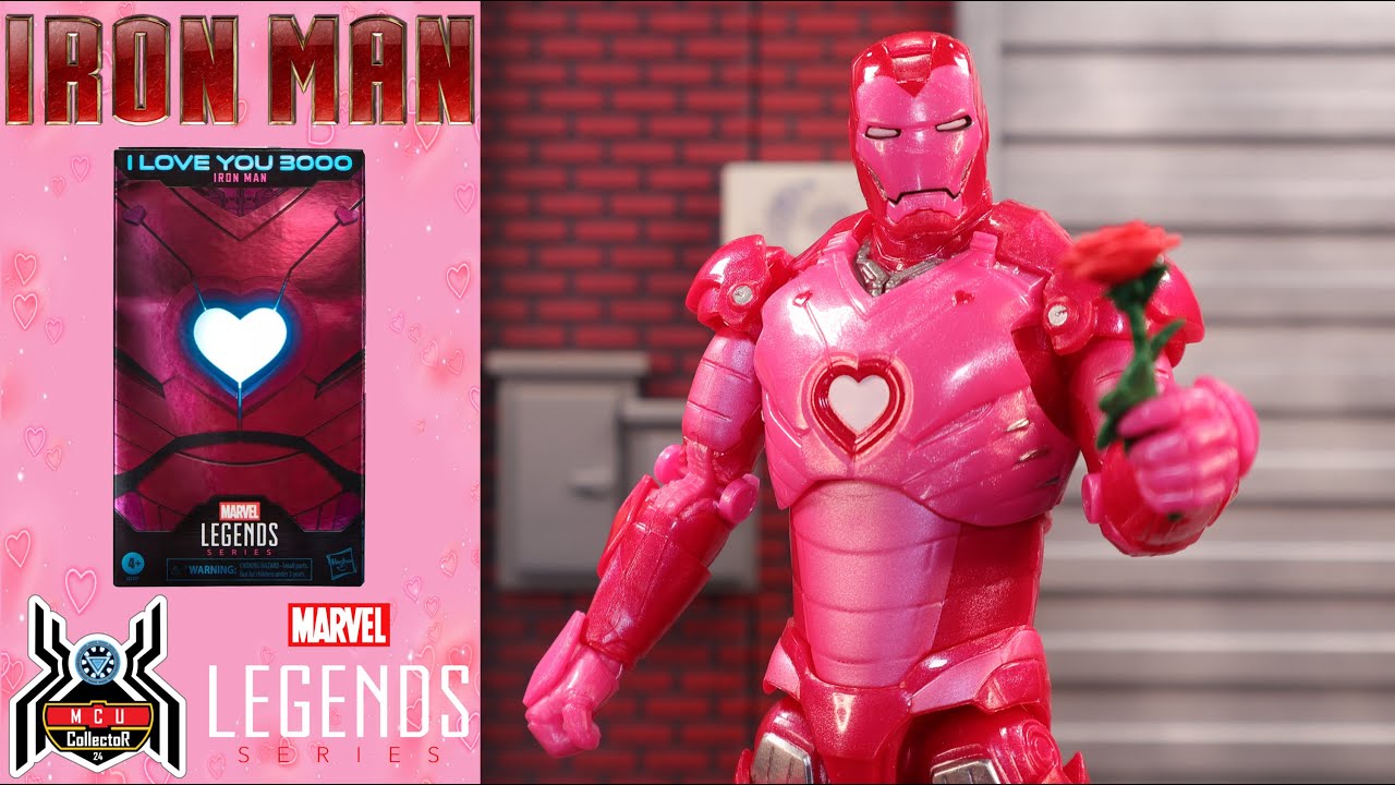 Обзор фигурки Marvel Legends Железный человек «Я люблю тебя 3000» в розовом цвете «Марк 3» ко Дню...