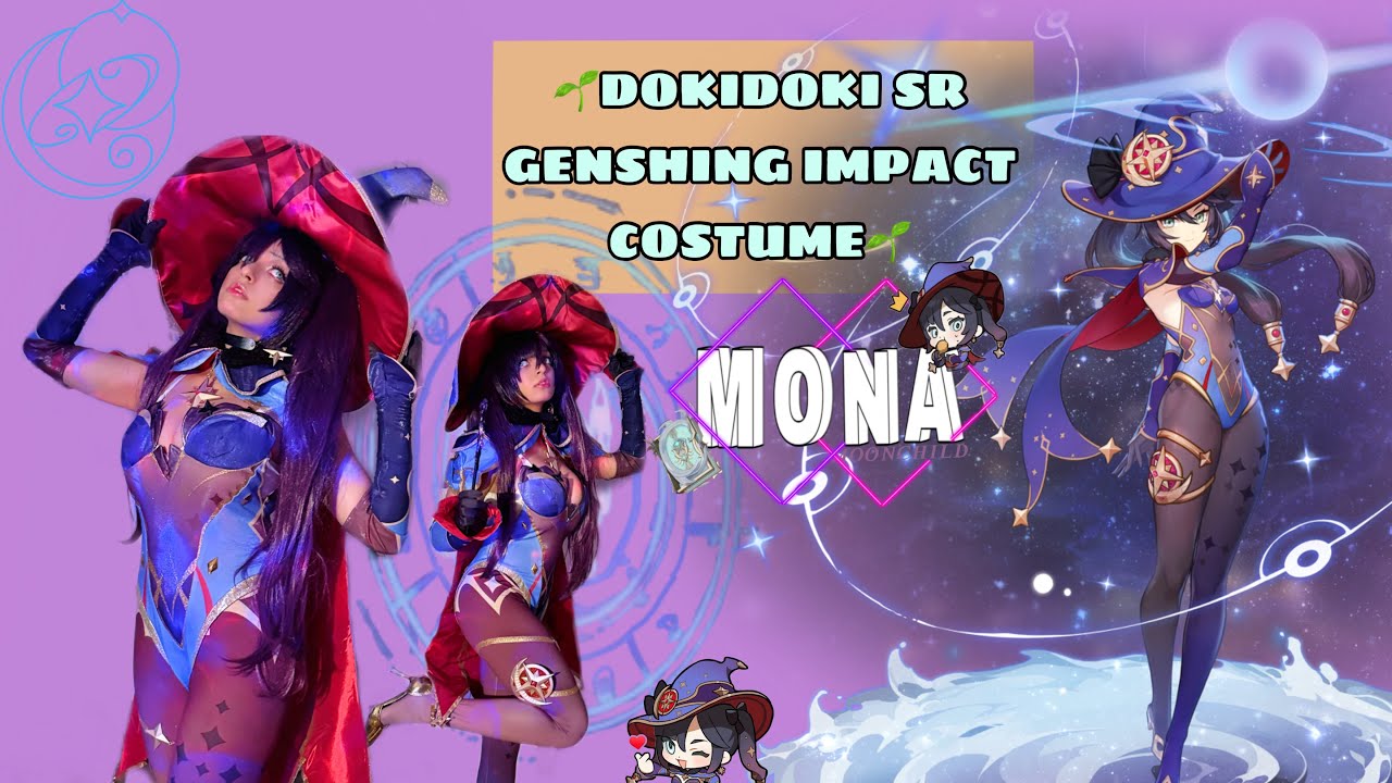 🌱 ASMR unboxing of DokiDoki SR Genshin Impact Mona cosplay costume + accessories from SHEIN🌱￼