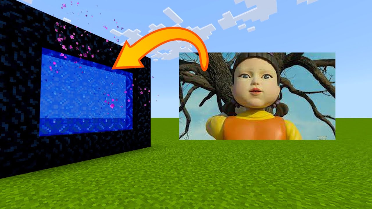 How To Make A Portal To Go SQUID GAME 2 Dimension in Minecraft PE #Minecraft