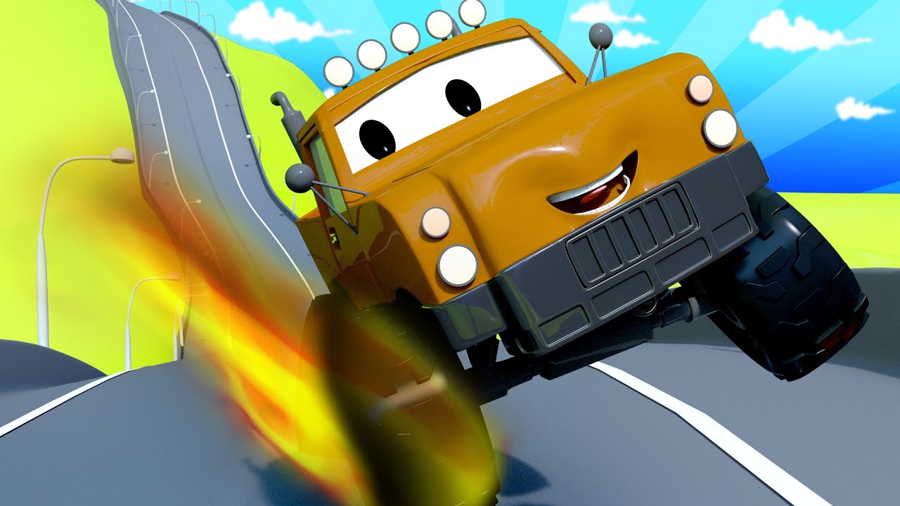 Tom the Tow Truck - Marley the Monster Truck 4 - Car City ! Cars and Trucks Cartoon for kids