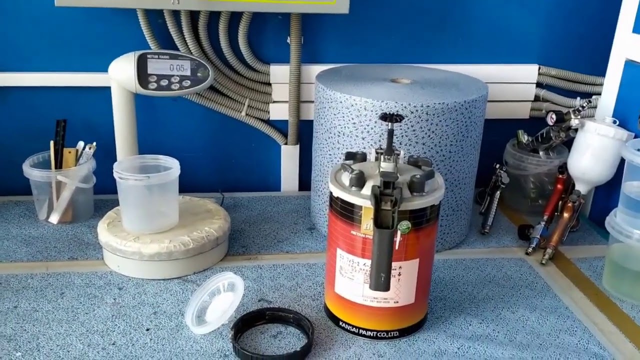 Нанесение грунта KANSAI Retan PG Hybrid ECO FILLER2 BASE