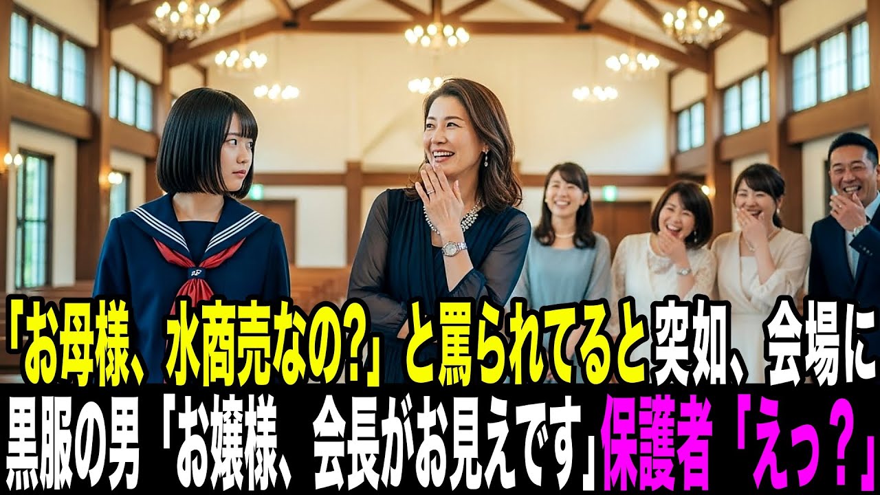 「お母様、水商売ですの？」参観日にゲラゲラ笑う保護者達。老人｢お嬢様、会長がお見えです｣保護者｢え？｣