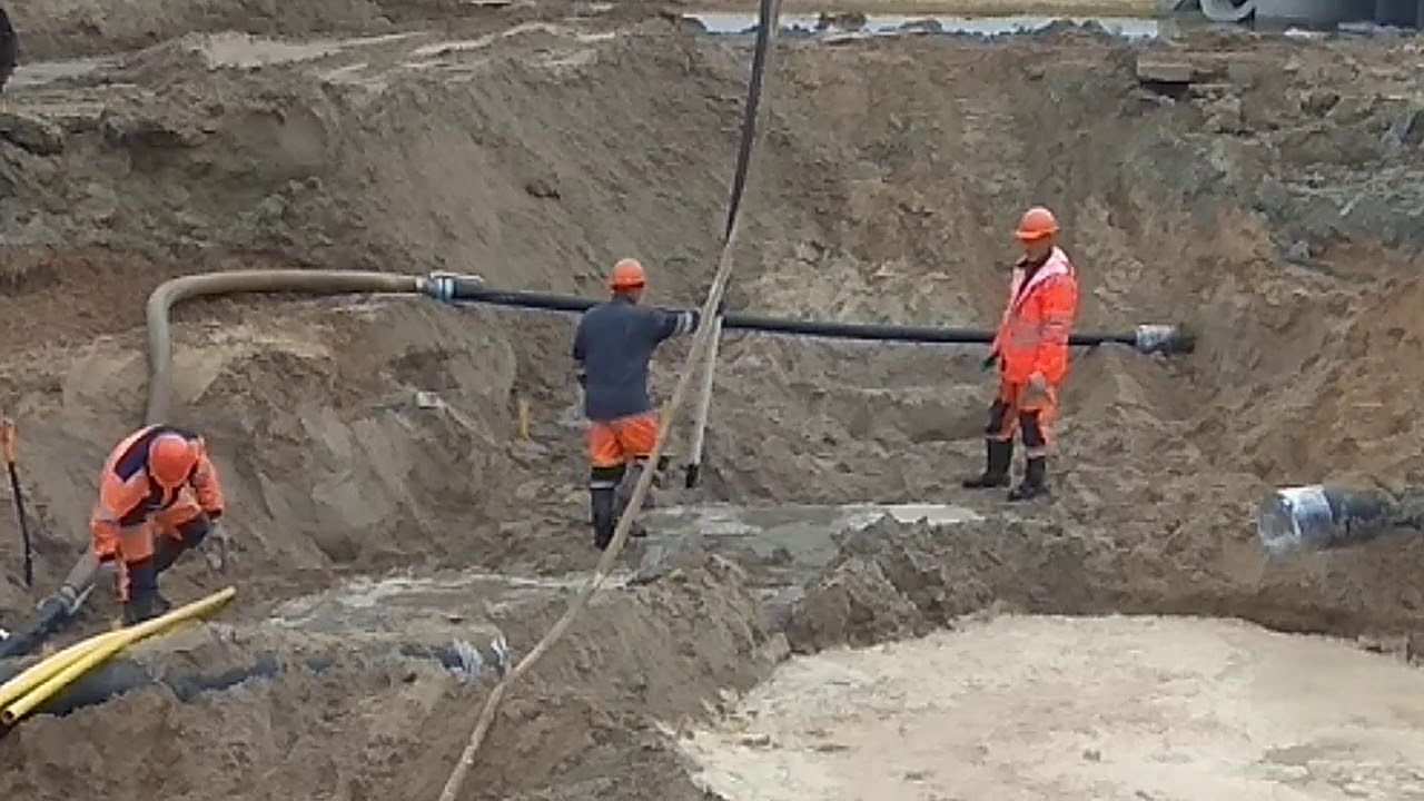 Водопонижение иглофильтрами#канализация#очистныесооружения#откачка