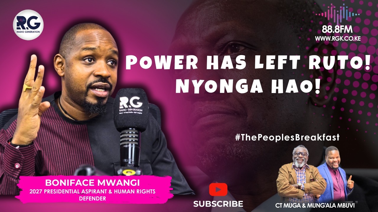 Power Has Left Ruto! Nyoga Hao! ~ Boniface Mwangi