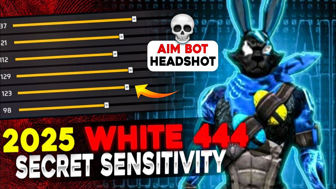 2025 White 444 Secret Sensitivity 🔥💀 ( AIMBOT HEADSHOT)