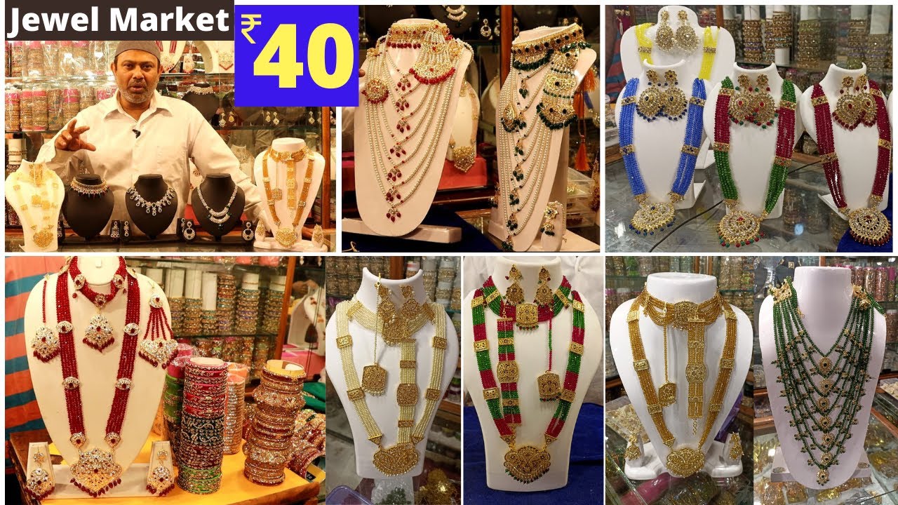 Charminar Jewellery Shopping in Hyderabad RS. 40, Pearl CZ Itation Jewellery sets Online Hyd Life