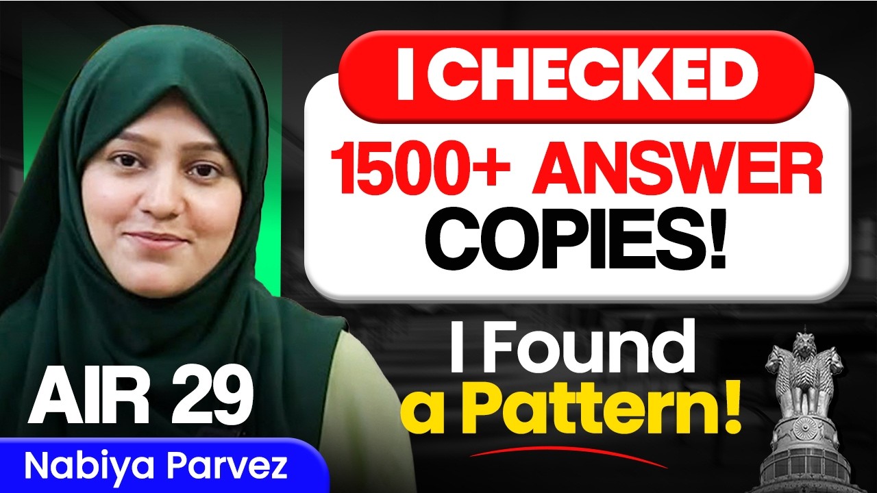 The Biggest UPSC Answer Writing Mistakes That Cost You Marks! | AIR 29 Nabiya Parvez Topper