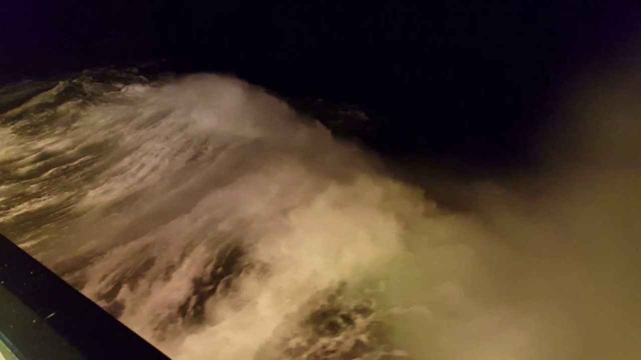 Ship in storm. Baltic Sea M/S Romantika 08.01.18