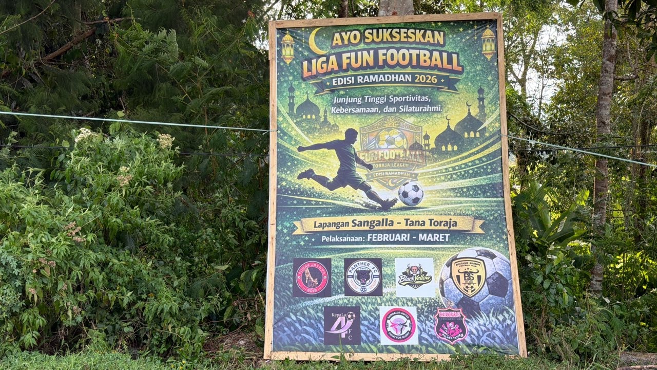 SANGALLA' United. VS  BHAYANGKARA legend.  semi final 1 Fun Football Toraja League 2026 di Sangalla