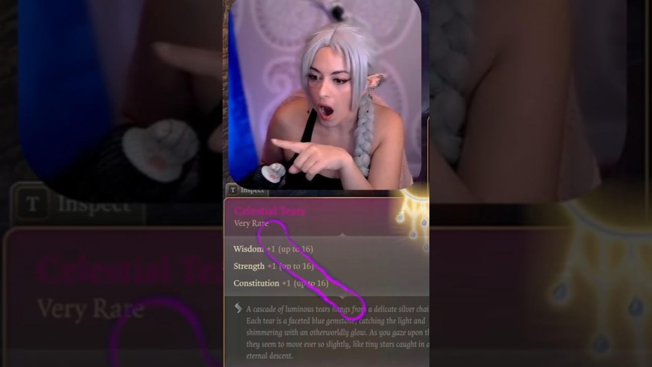 Стример слишком ошеломлён, чтобы говорить - ДА, это мод #bg3 #baldursgate3 #cosplay #fallintoshorts