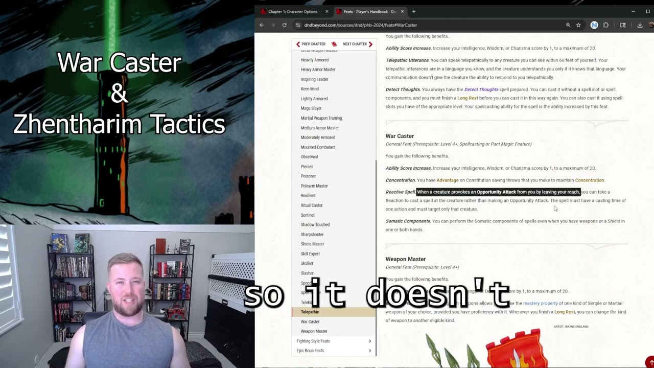 Rules Interactions: Zhentarim Tactics and War Caster