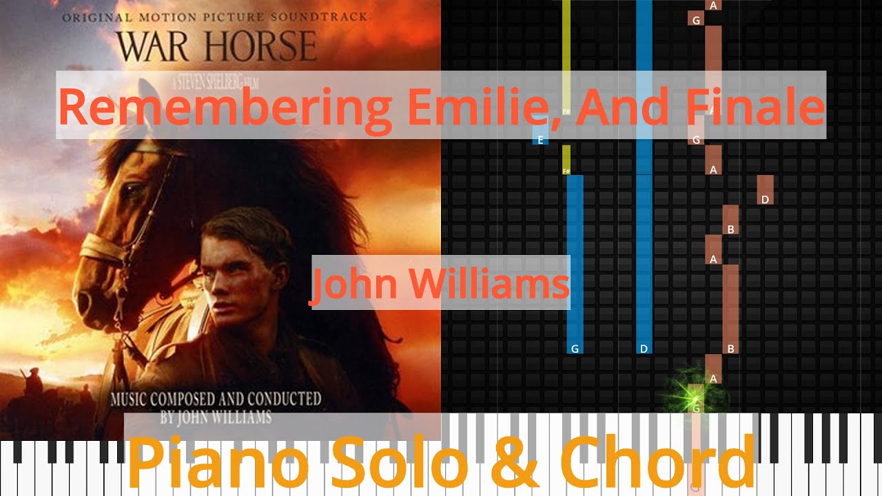 🎹Solo & Chord, Remembering Emilie, And Finale, John Williams, Synthesia Piano