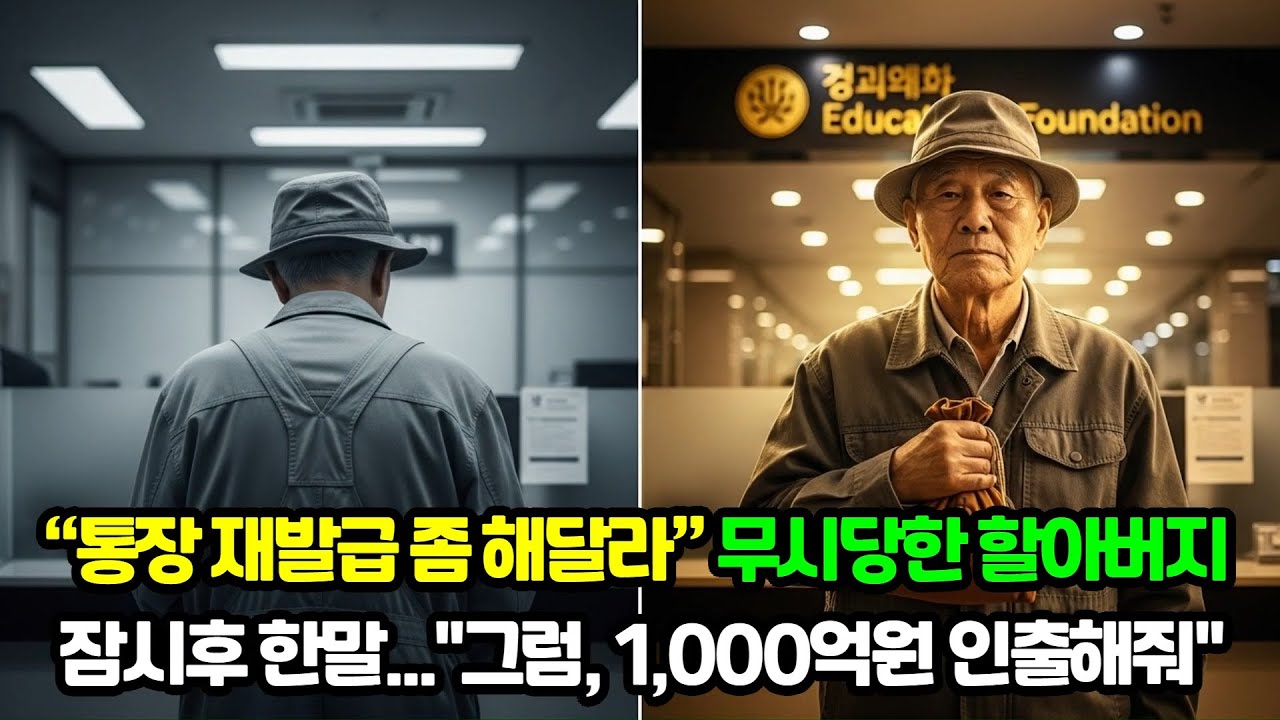 “통장 재발급 좀 해달라” 무시당한 할아버지, 잠시 후 ‘1,000억 인출’에 은행이 얼어붙었다