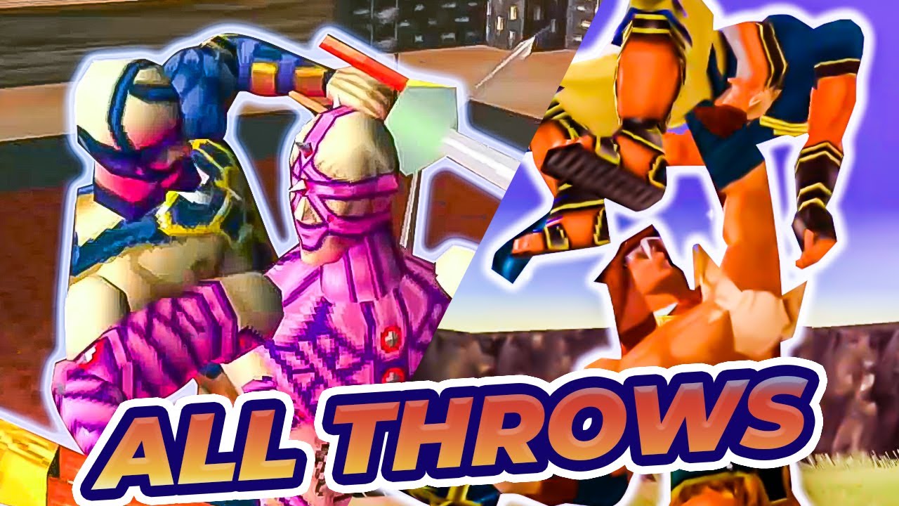 SOUL BLADE (PS1) - ALL THROWS - Soul Edge - 1080p