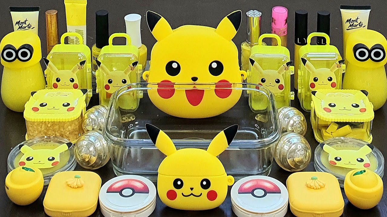 PIKACHU Slime Mixing Random Into Slime! Satisfying Slime Video ASMR