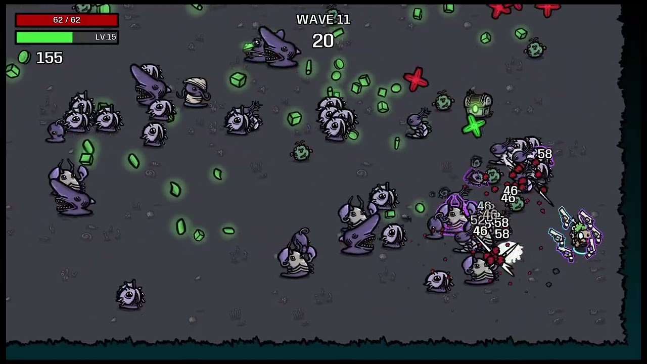 Golem: 3 Revolver + 3 Nuclear Launcher | Brotato: The Abyss