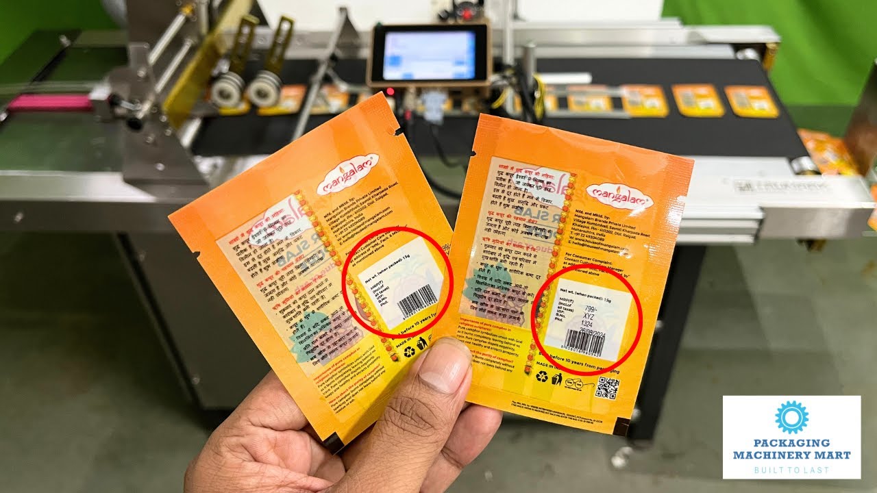 AUTOMATIC MRP PRINTING MACHINE FOR POUCHES