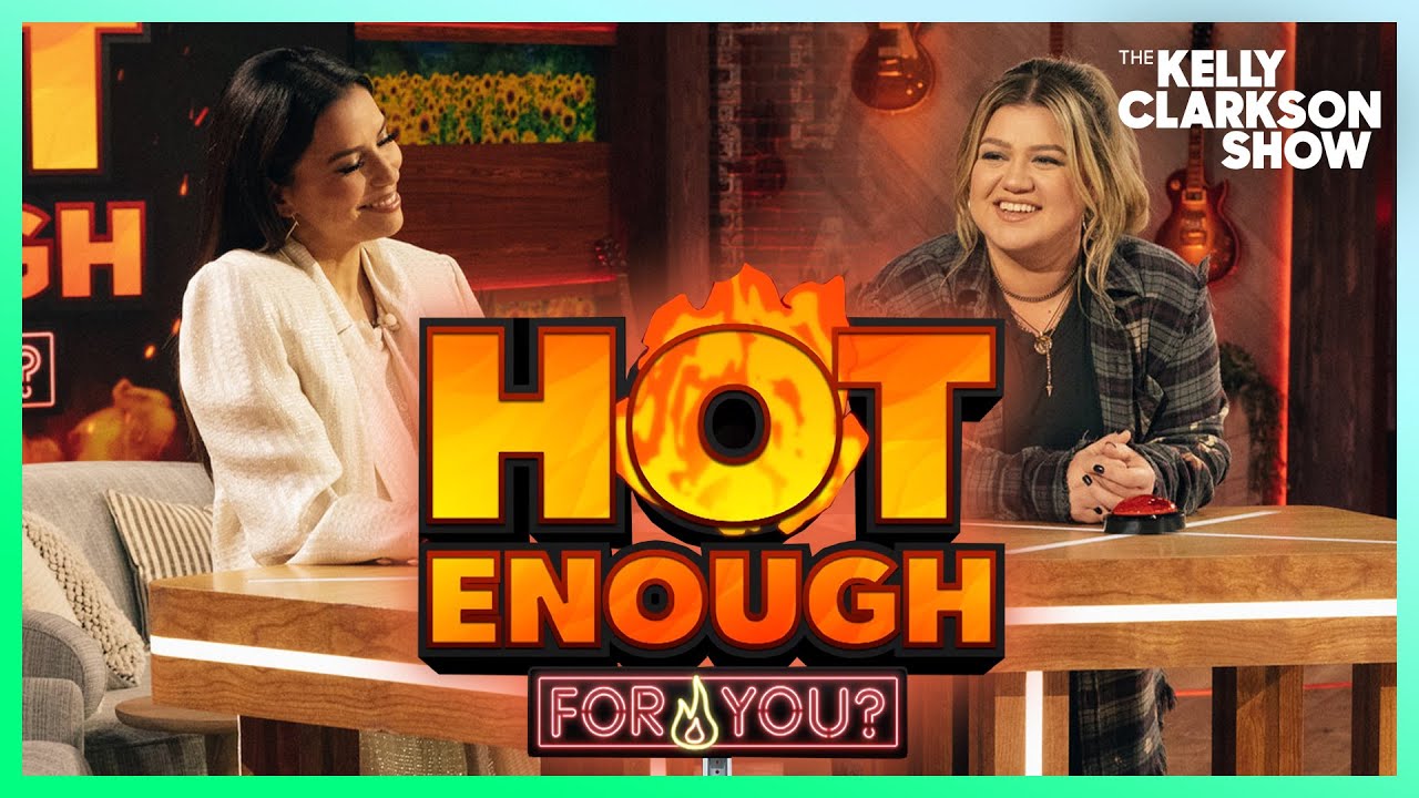 Eva Longoria & Kelly Clarkson Get Competitive In Hot Trivia