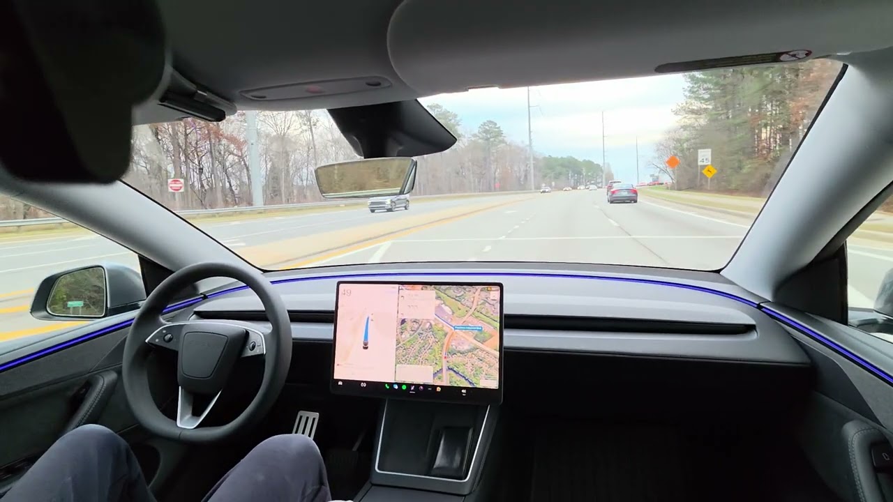 Tesla FSD 14.2.1 drive home from the car wash