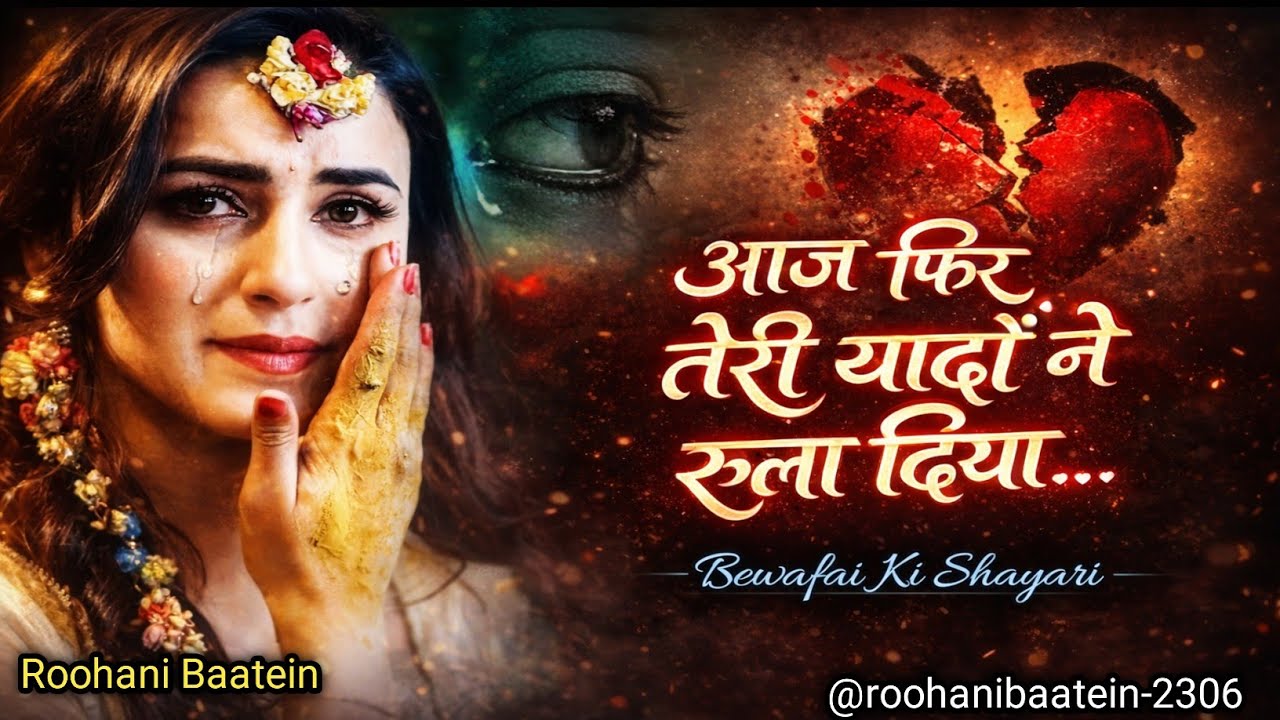  तेरी यादों ने आज फिर रुलाया | Emotional Heart Touching Shayari 💔😭 | Bewafai Shayari #viralvideo 