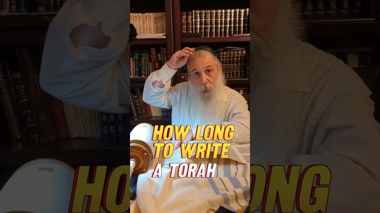 How long does it take for a Jewish scribe to write a Torah scroll?