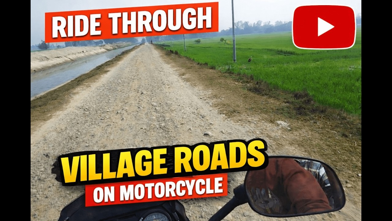 Amazing Farm View With Riding On Village Roads🏍️🌴☺️