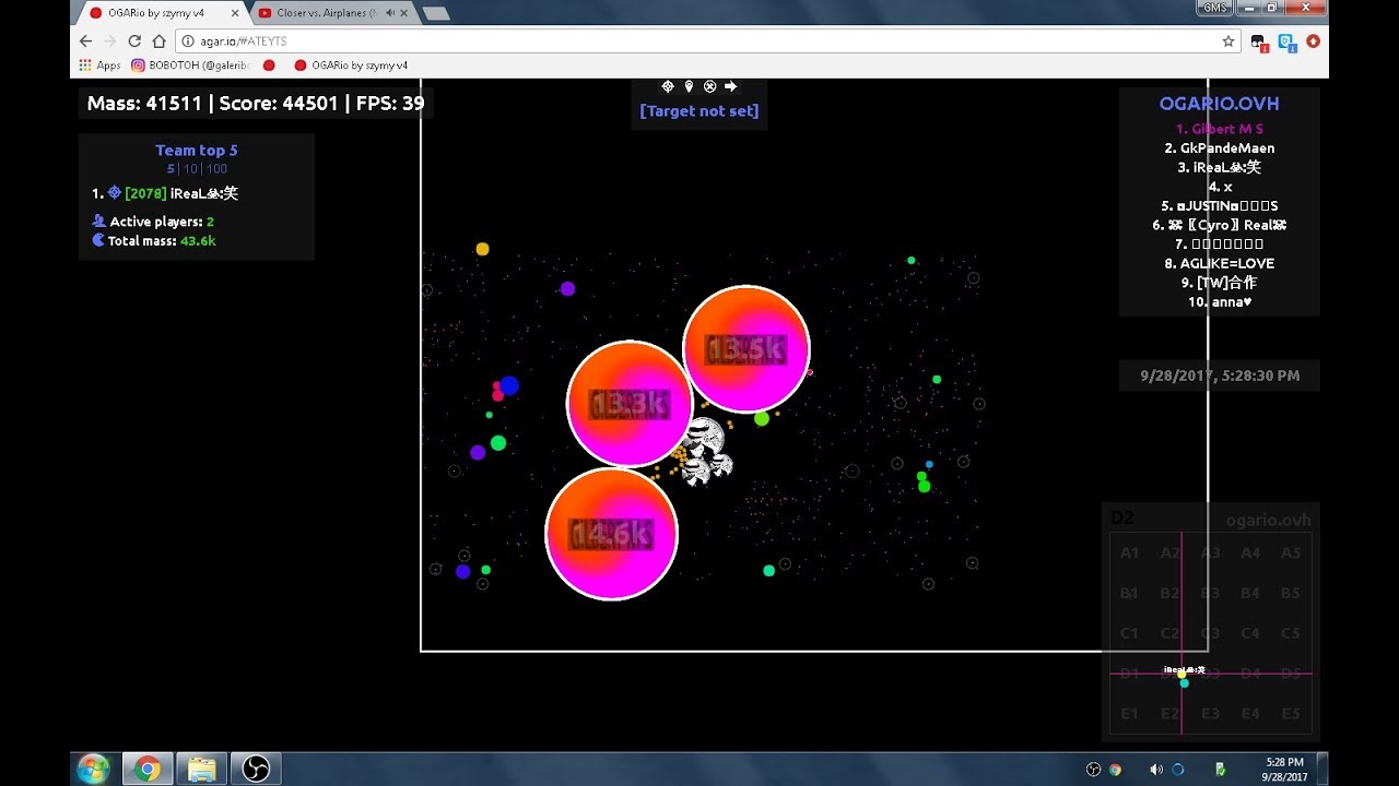 Agar.io/Ogario - ☹️TheStrongestTeam Teamplay Takeover#12 GMS end iReal