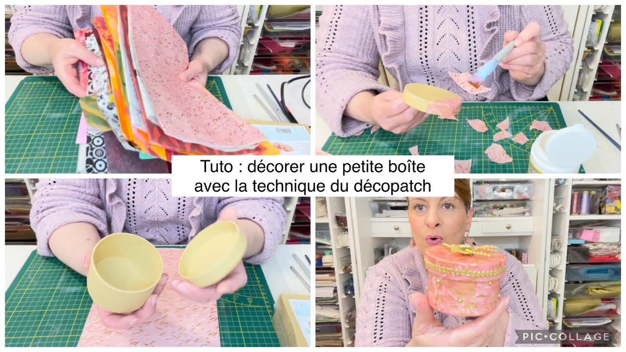 Tuto : technique du décopatch/on créé ensemble une petite boîte