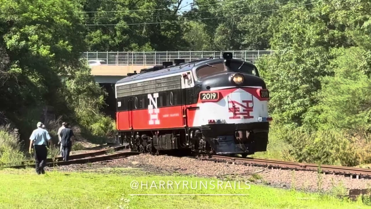 Former New Haven FL-9 derailment during Naugatuck Railroad Excursion. East Litchfield, CT