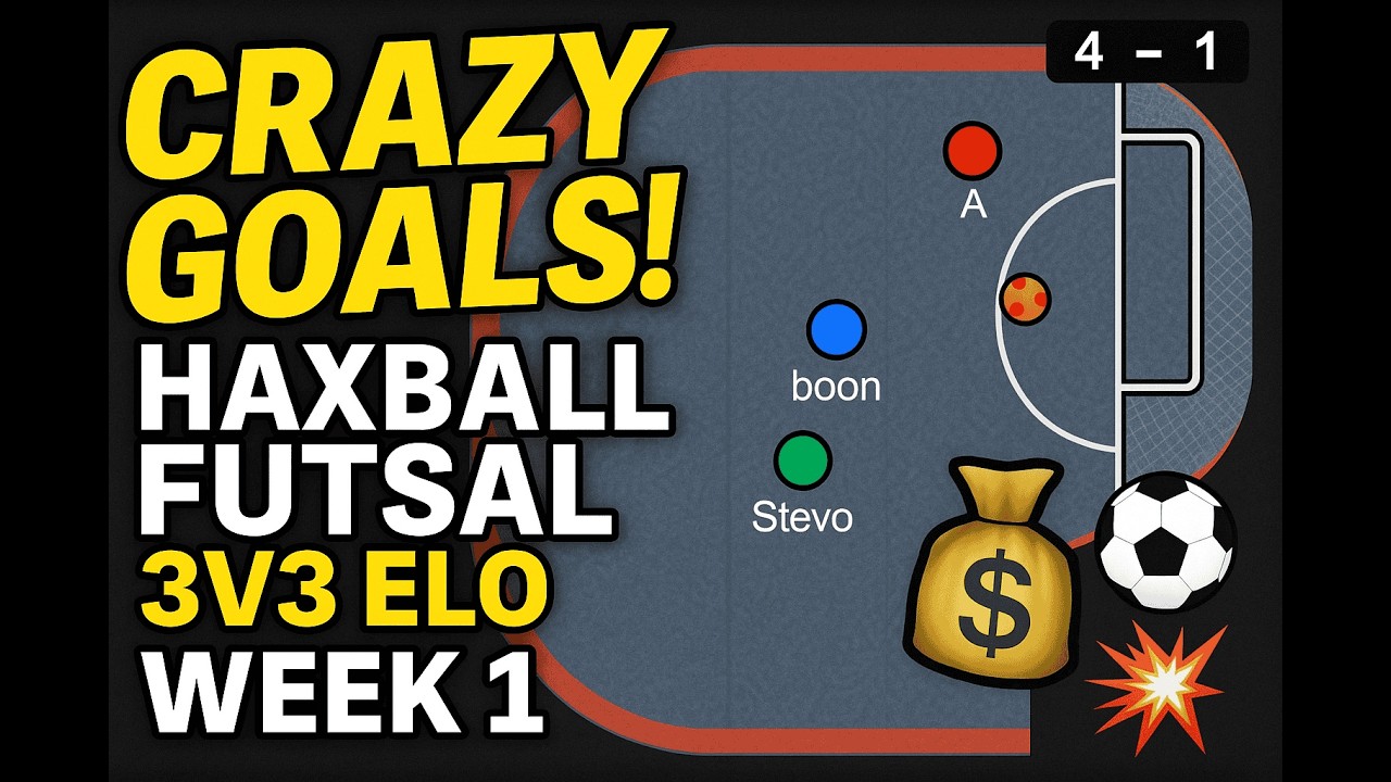 CRAZY CASH GOALS! HAXBALL FUTSAL 3v3 ELO — WEEK 1 ⚽💥 | GOLS INSANOS!