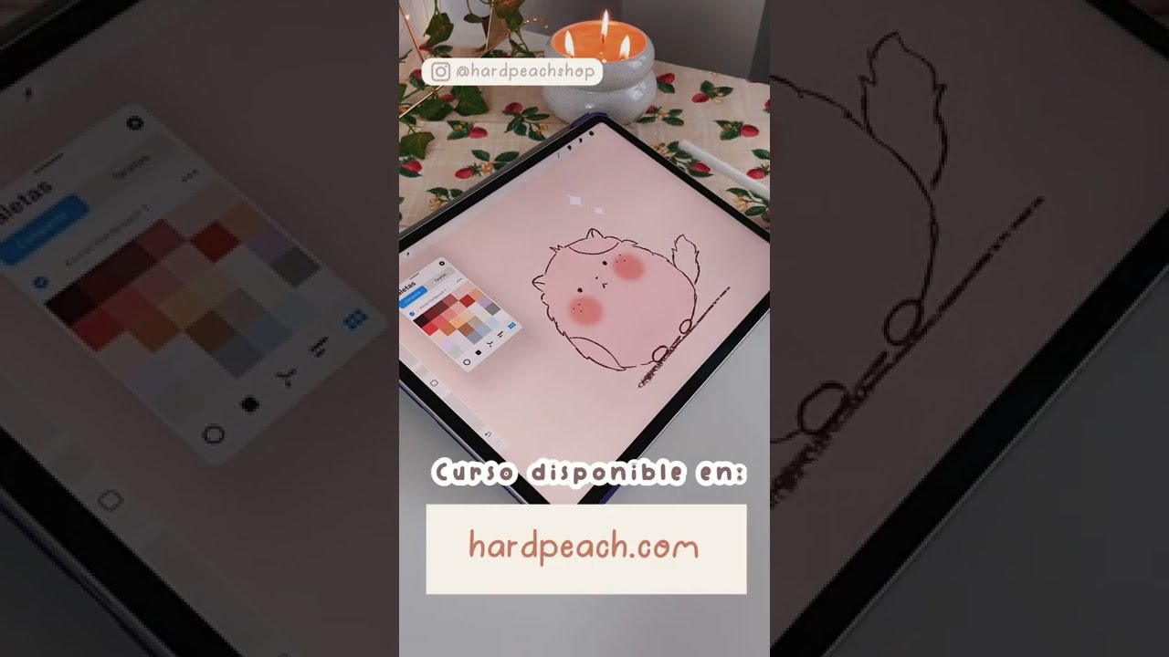 Dibuja con Procreate paso a paso: Ilustraci&oacute;n digital Kawaii | HardPeach 🍑