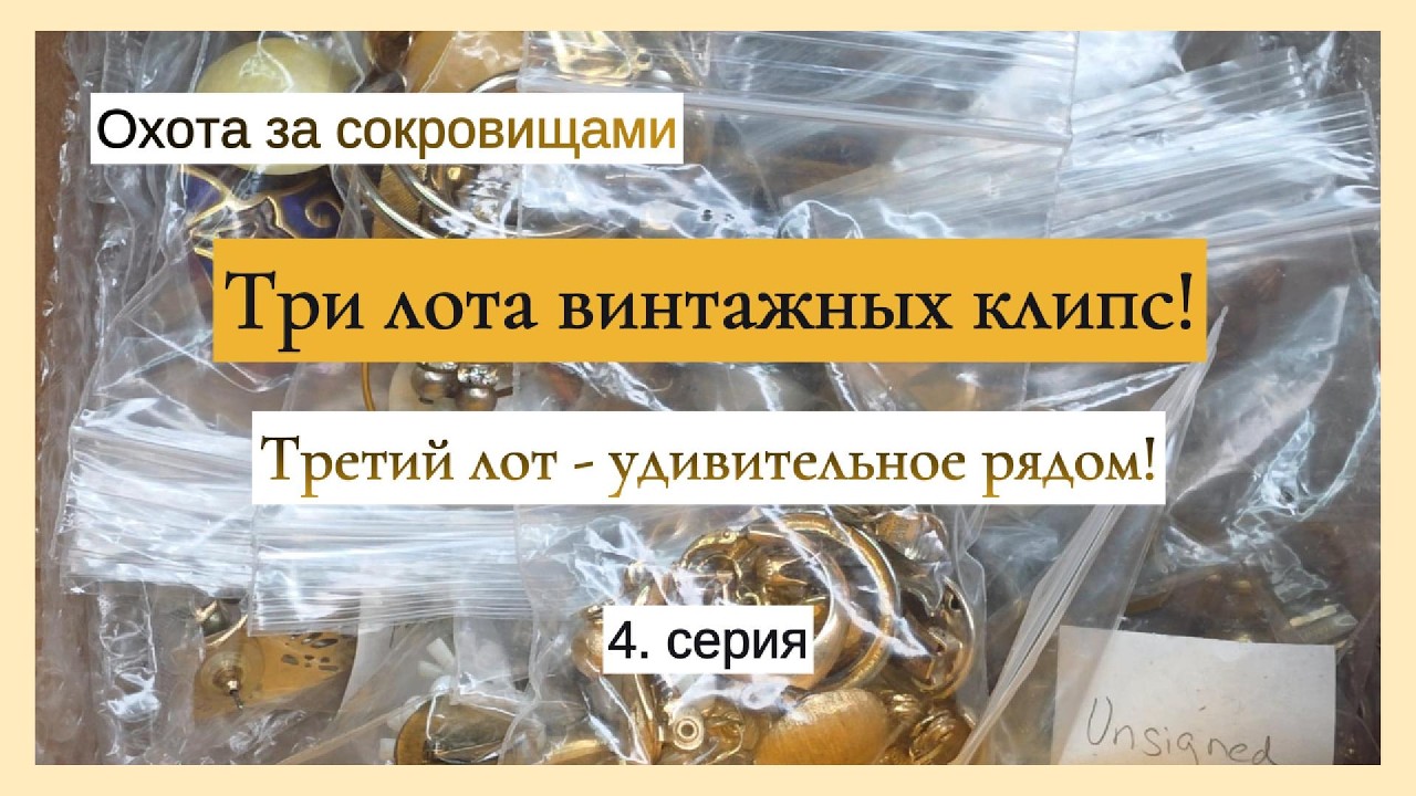 Три лота винтажных клипс! Третий лот &mdash; удивительное рядом!