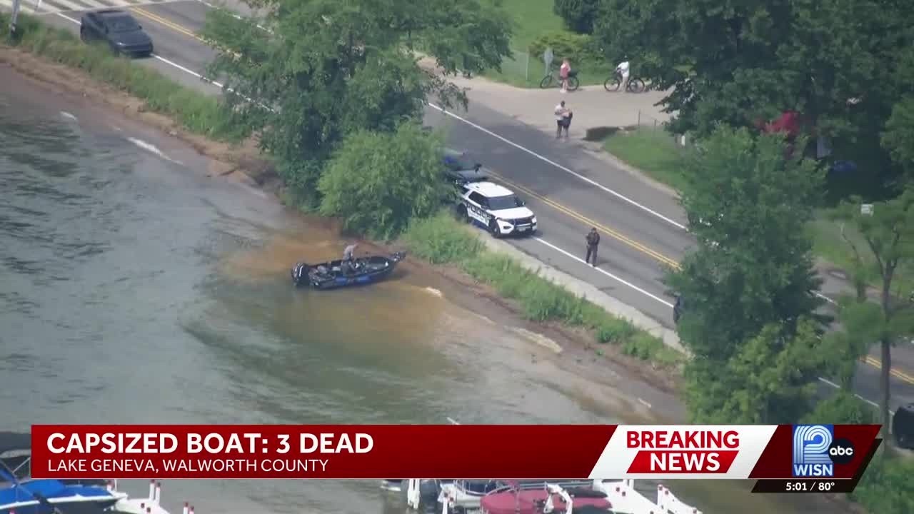 Boat capsizes on Geneva Lake, three people die