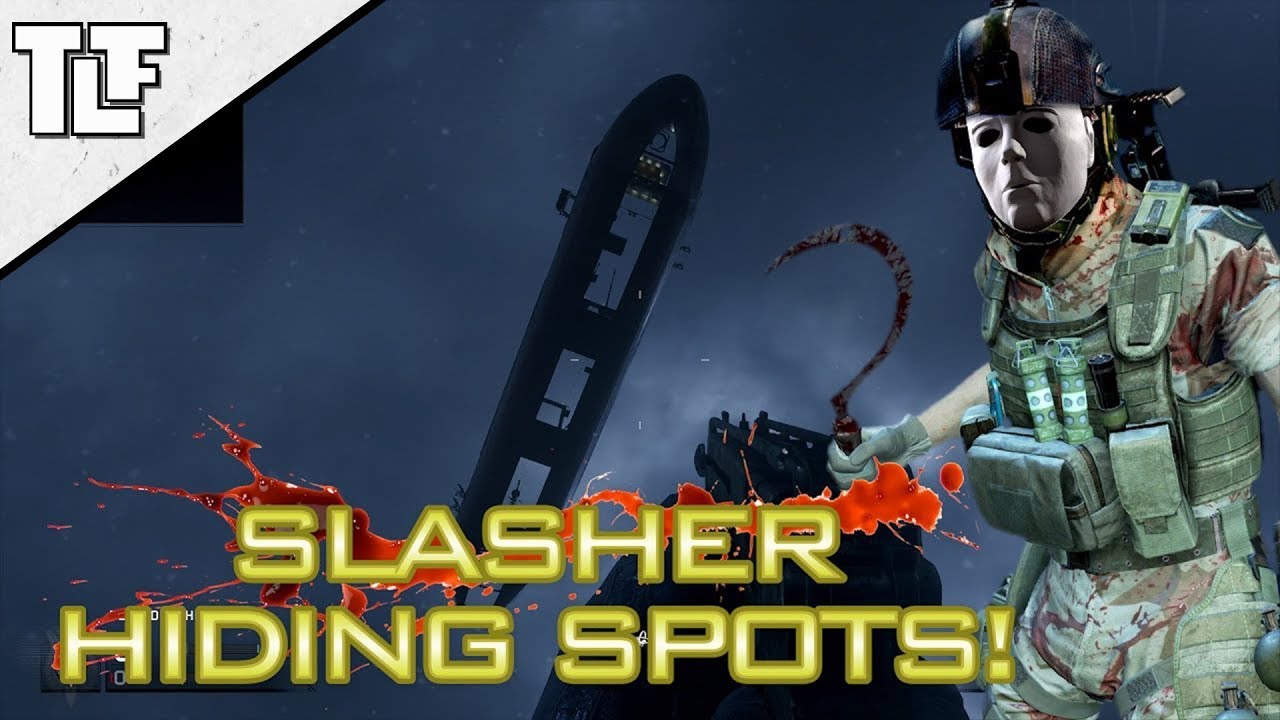 MWR: Secret Slasher Hiding Spots on 'Wet Work' 'Crash' and 'Downpour' (Modern Warfare Remastered)
