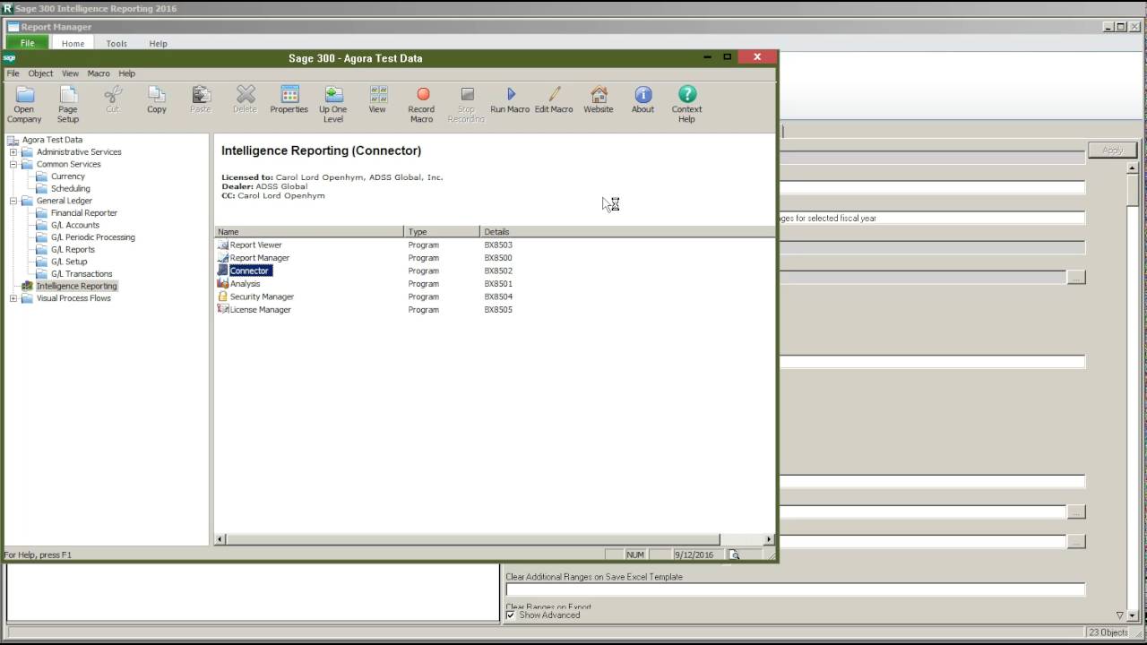 Creating a New Report in Sage Intelligence Report Manager