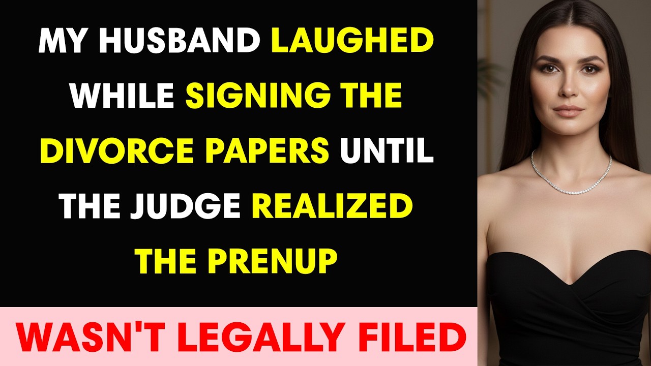 My Husband Laughed While Signing The Divorce Papers Until The Judge Realized The Prenup Wasn't...