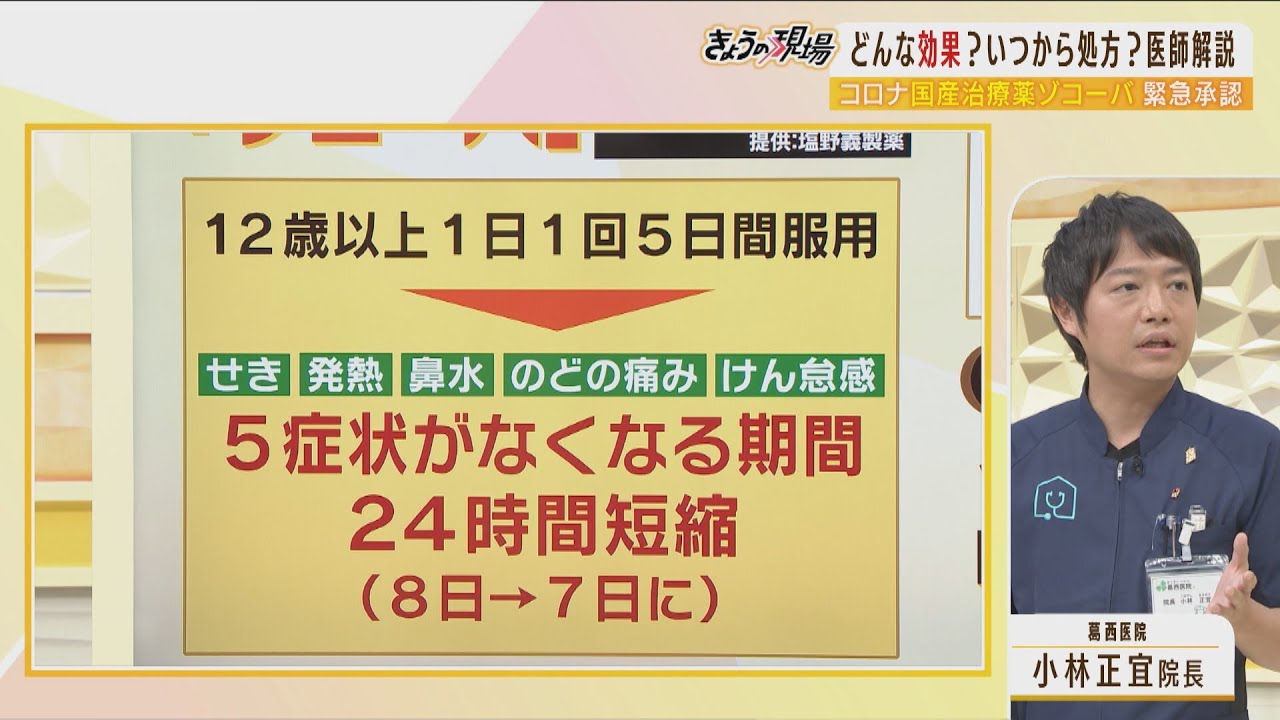 【新型コロナ】国産初の治療薬「ゾコーバ」症状を