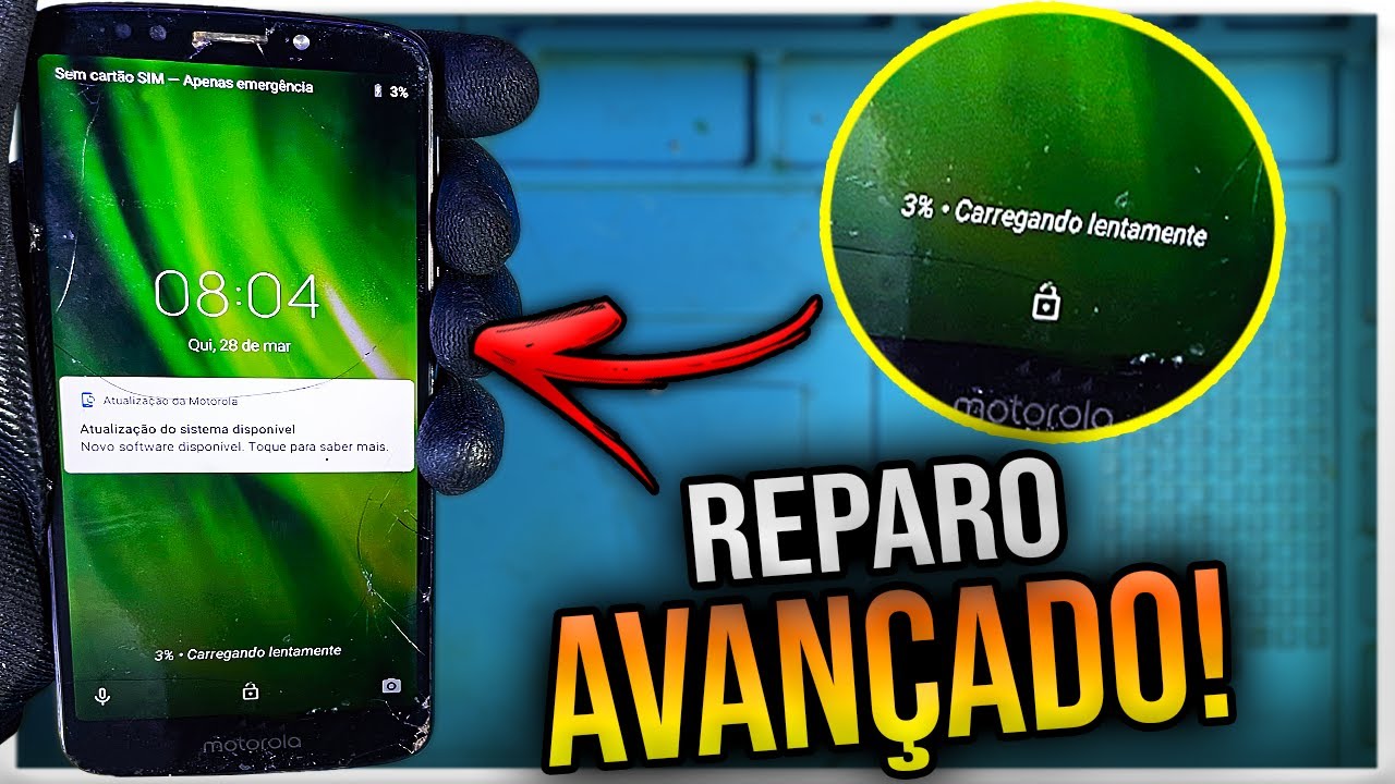 Moto G6 Play Carregando Lentamente 100% Resolvido (Reparo Avançado)