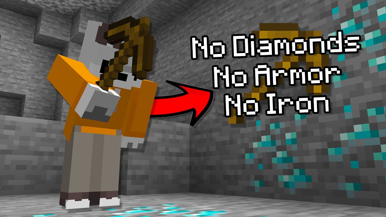 Beating Minecraft With Only Wooden Tools