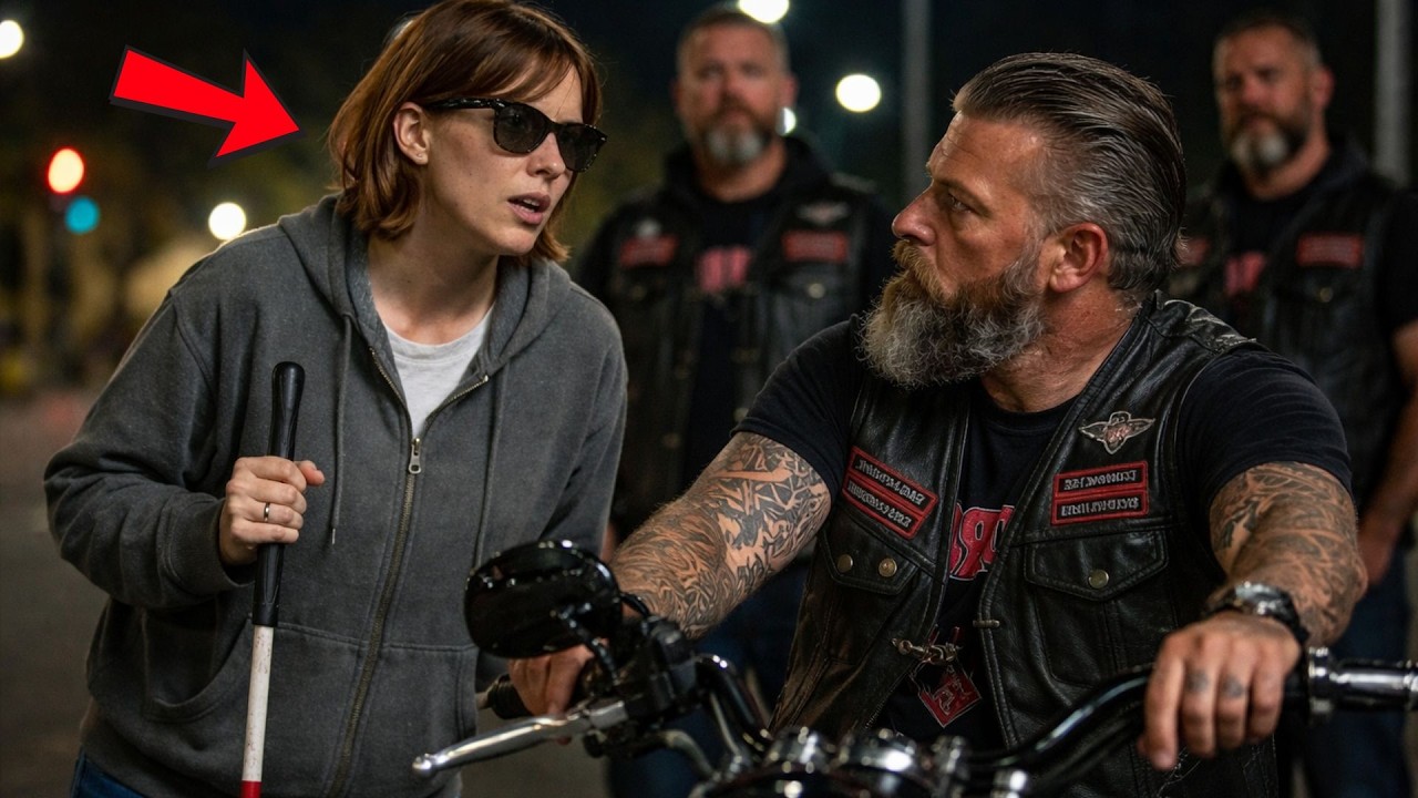 „Blinde Obdachlose rettet 7 Hells Angels vor einer Falle–am nächsten Tag verändert sich ihr Leben.“