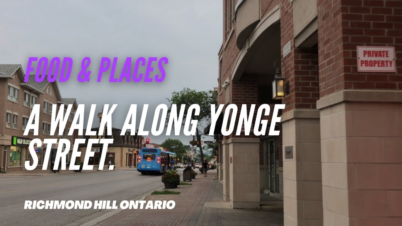 A walk along Yonge Street. Richmond Hill Ontario Canada.
