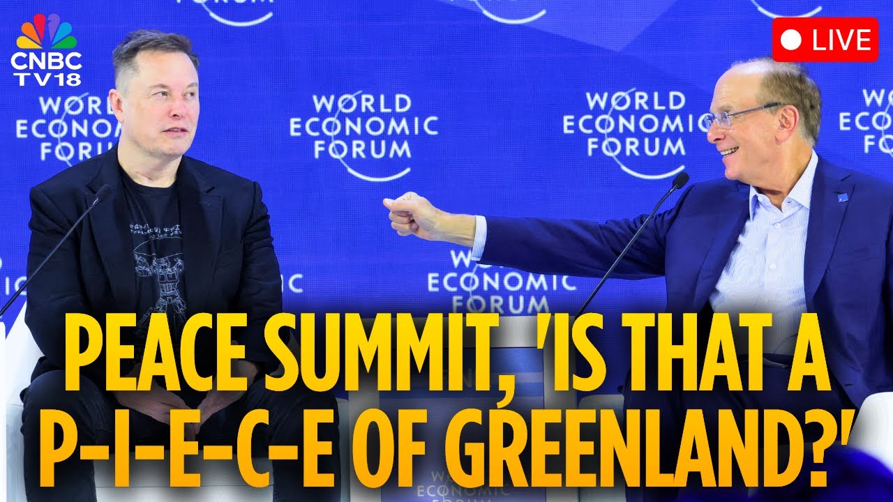 Elon Musk At DAVOS LIVE: 'Peace Or Piece Of Greenland?' Musk Takes Dig At Trump's New Gaza Board
