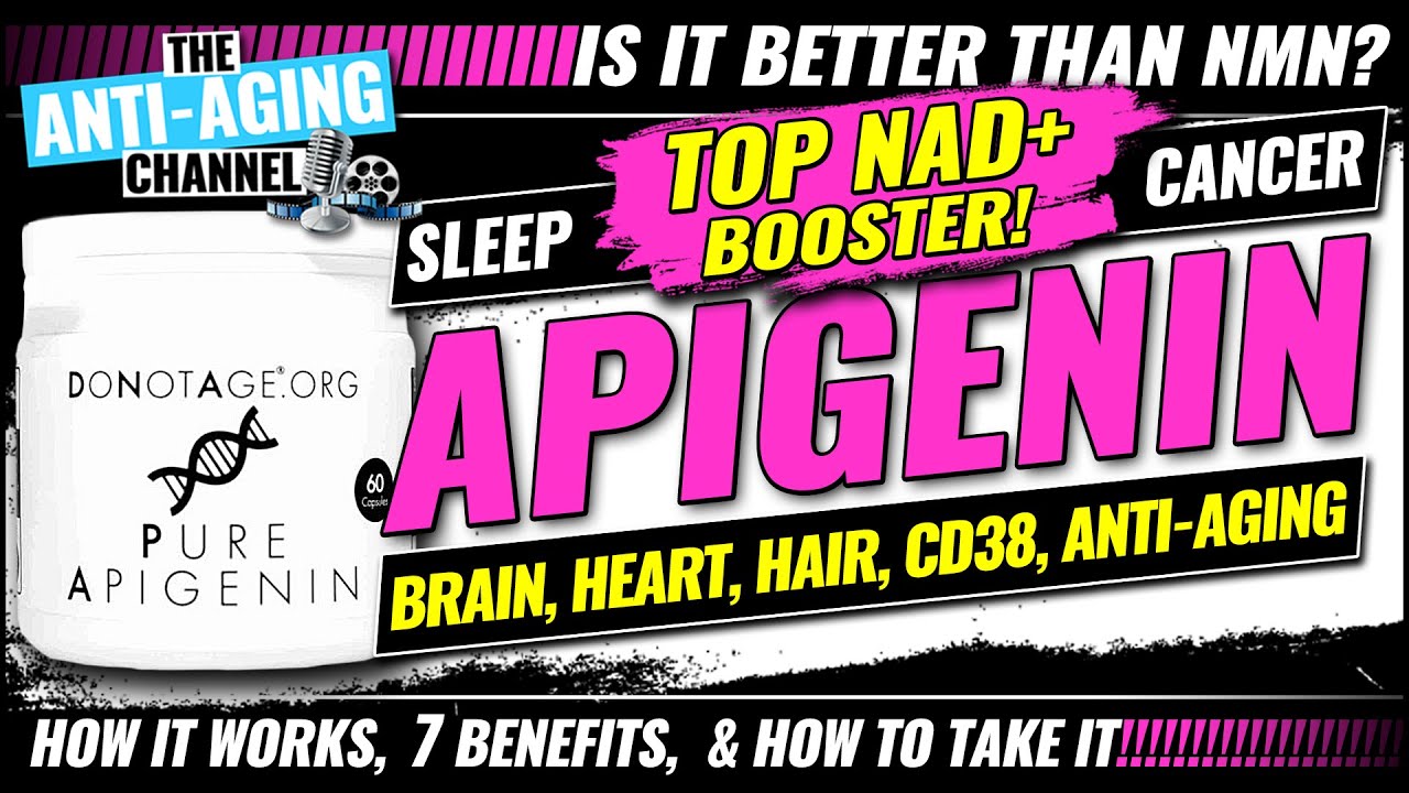 APIGENIN | NMN & NR Beater? | NAD+ Booster | CD38 Inhibitor | Anti-Aging, Life Extension Supplement