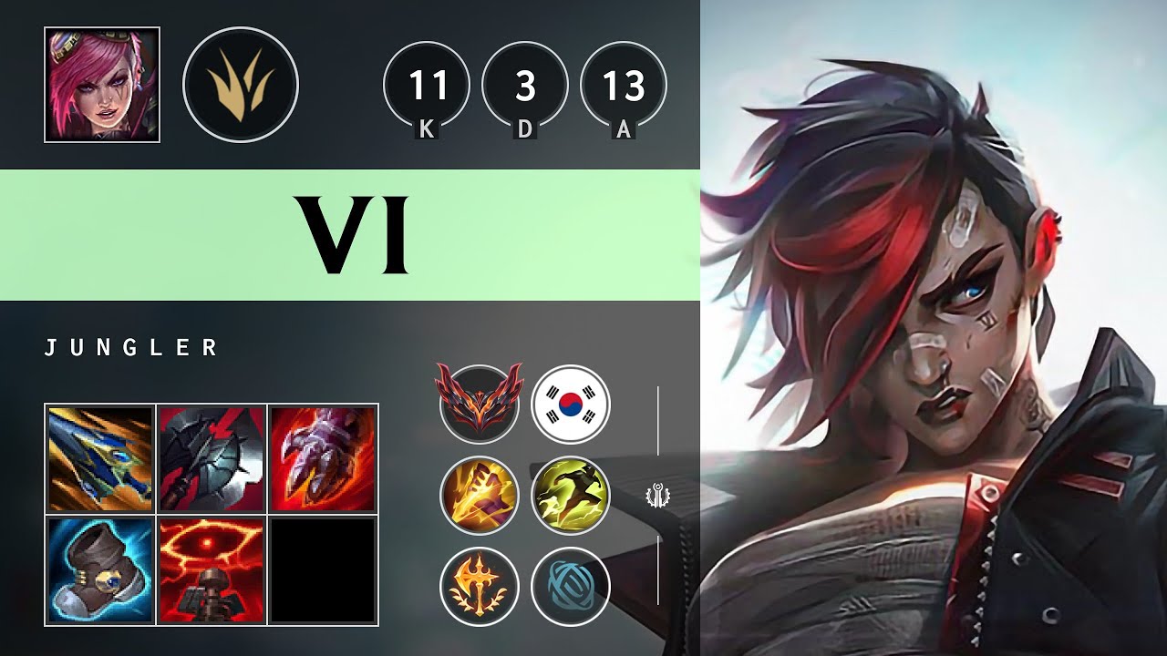 Vi Jungle vs Elise - KR Grandmaster Patch 25.17