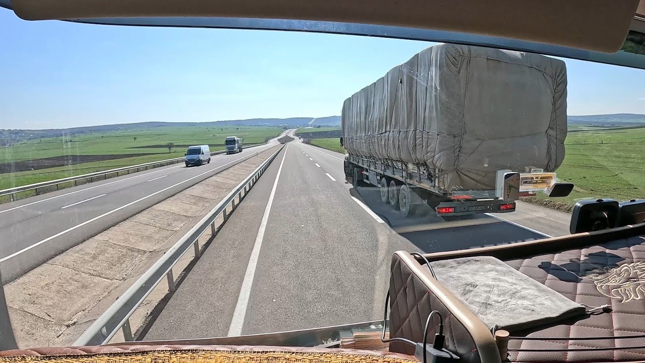 Truck Vlog - Trucking in Turkey. Road to Izmir. Great Weather, Sea Views, and Bridge to Çanakkale.