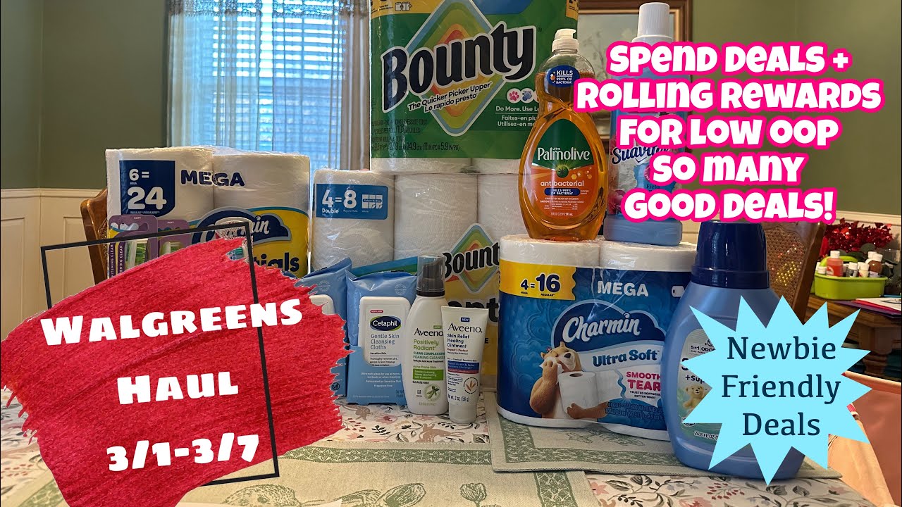 WALGREENS HAUL 3/1-3/7 | SPEND DEALS + ROLLING REWARDS FOR LOW OOP COST