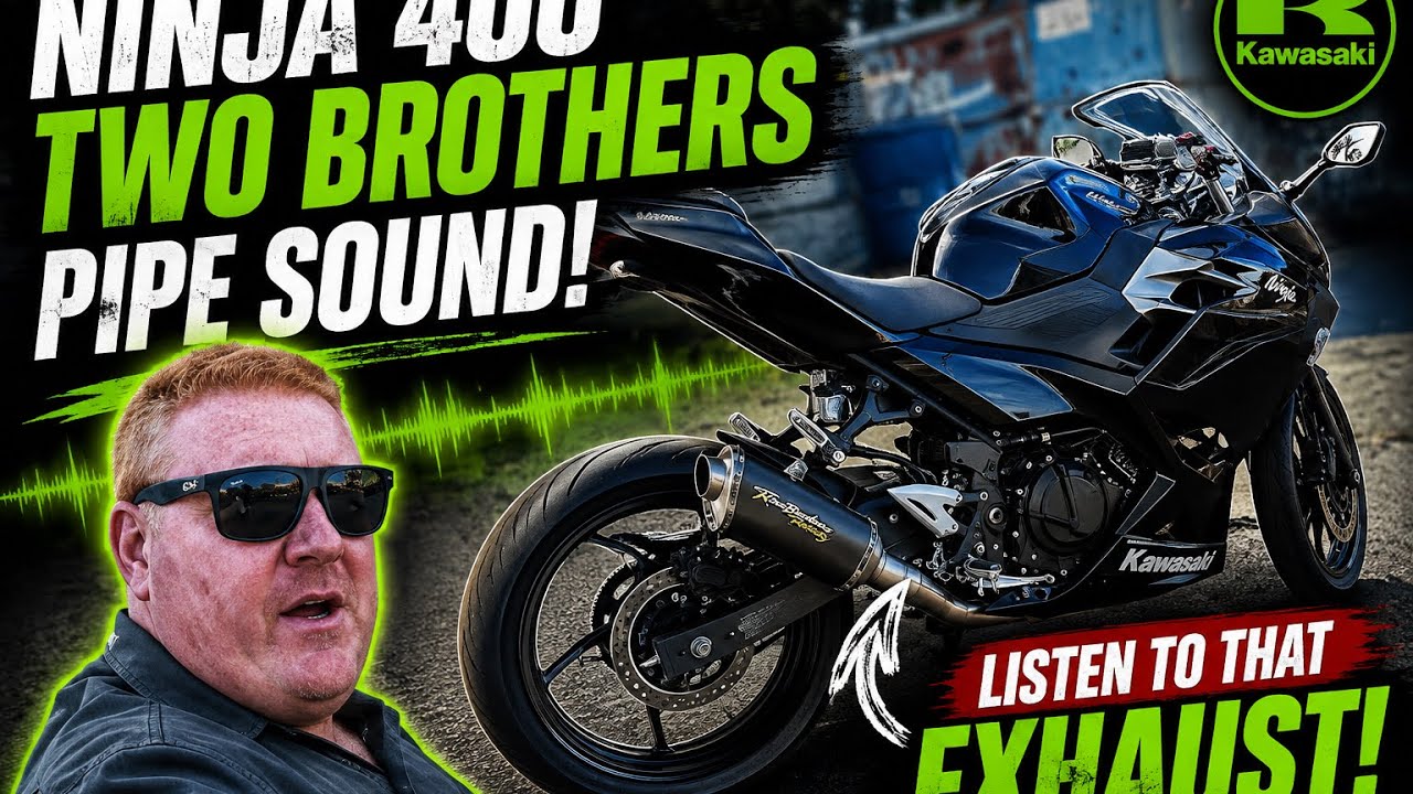 Kawasaki Ninja 400 Two Brothers pipe sound