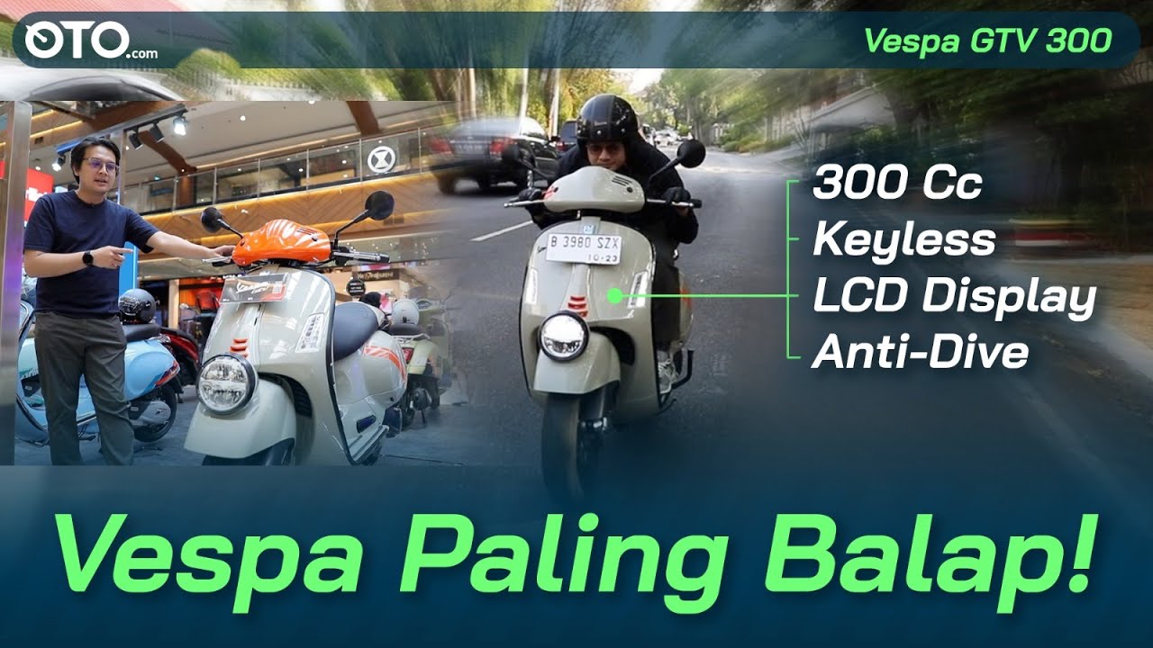 Ternyata Begini Rasa New Vespa GTV 300 Seharga Mobil Honda Brio | First Ride